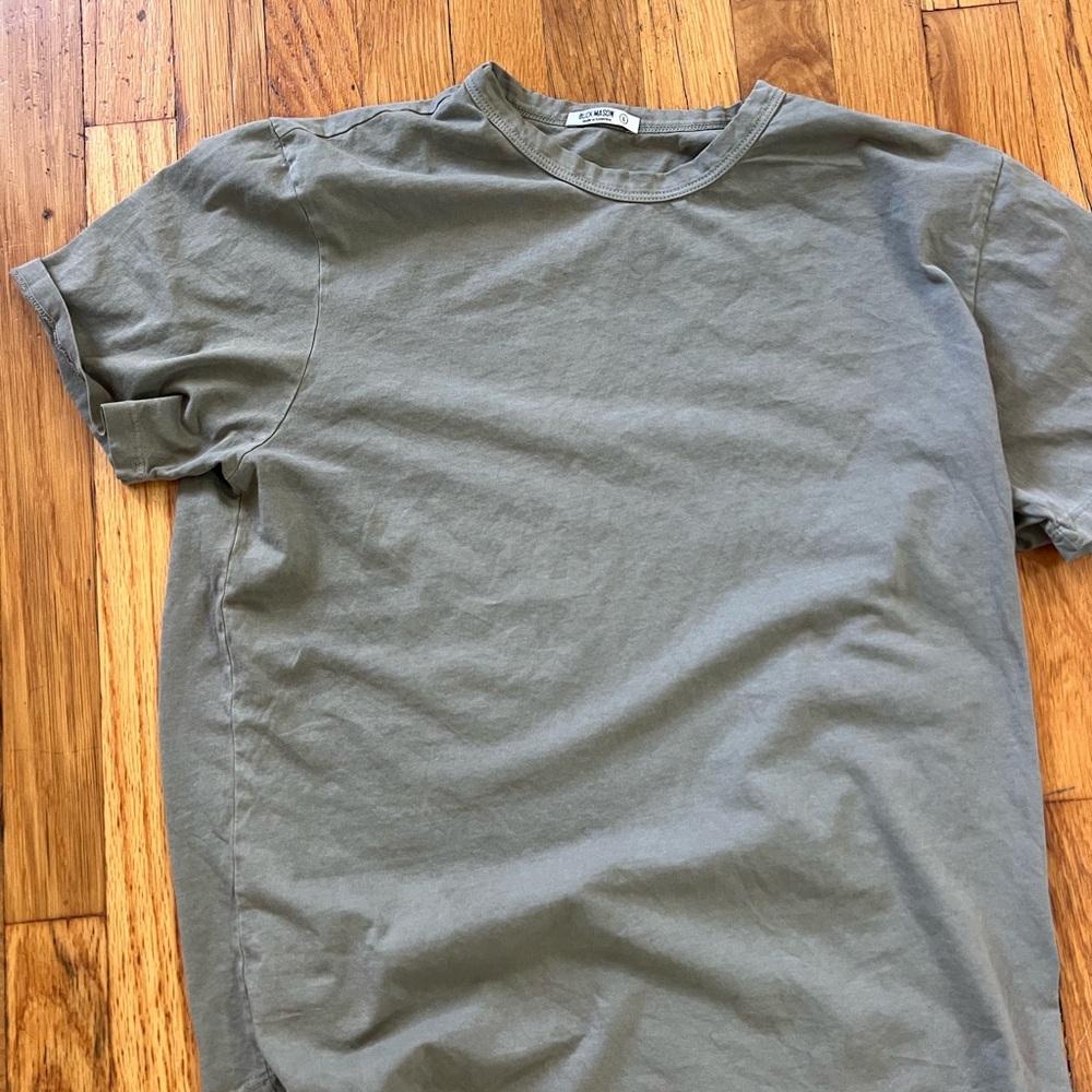 Buck Mason Slub Tee- Army green- Size L